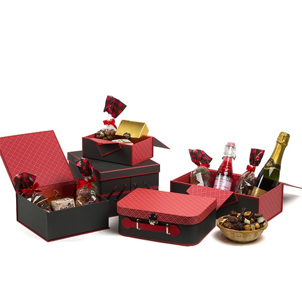 Colis gourmands rouge gris Colis gourmands rouge gris
