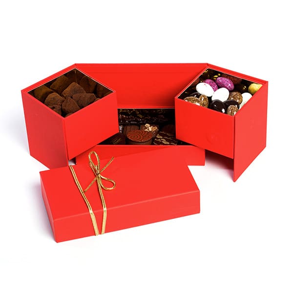 Boite christmas rouge les delice de la closiere