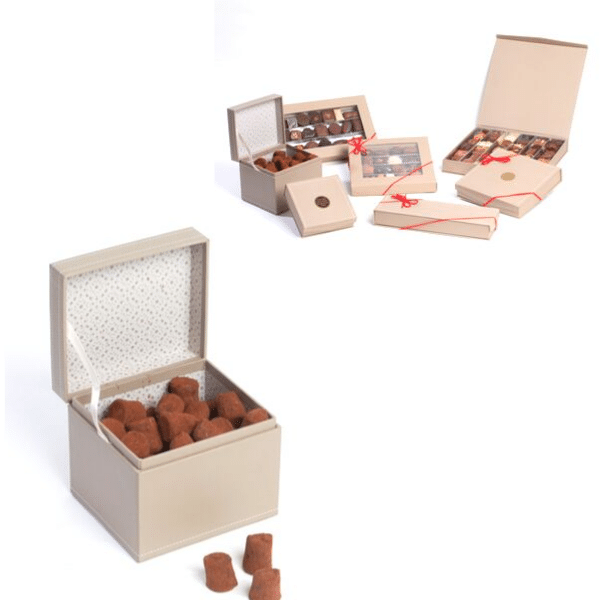 Collection taupe boite cube lesdelicesdelaclosiere