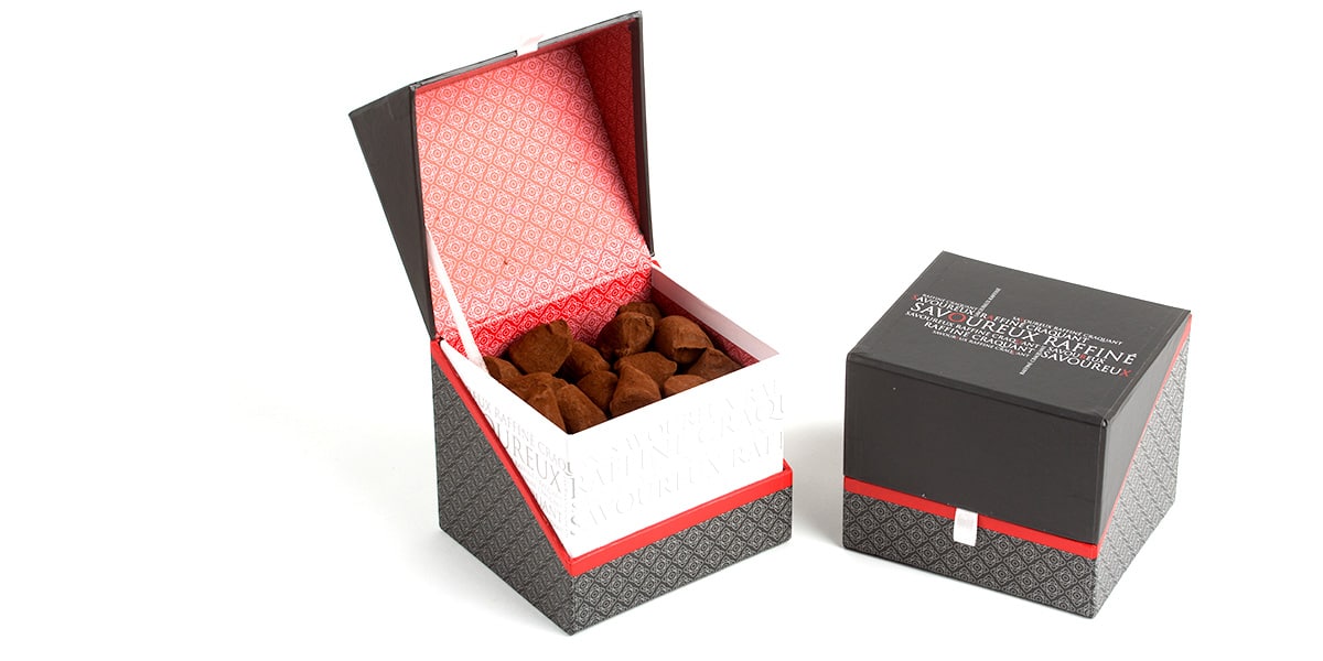 Truffes boite cube savoureuse 3 Truffes boite cube savoureuse 3
