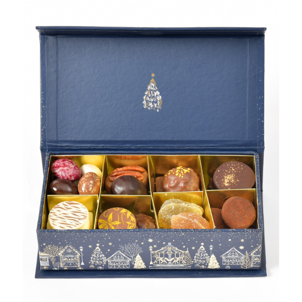 Idees cadeaux boite 8 compartiments bleue